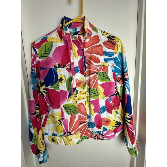 Coldwater Creek Floral Jacket Large - Picture 1 of 9